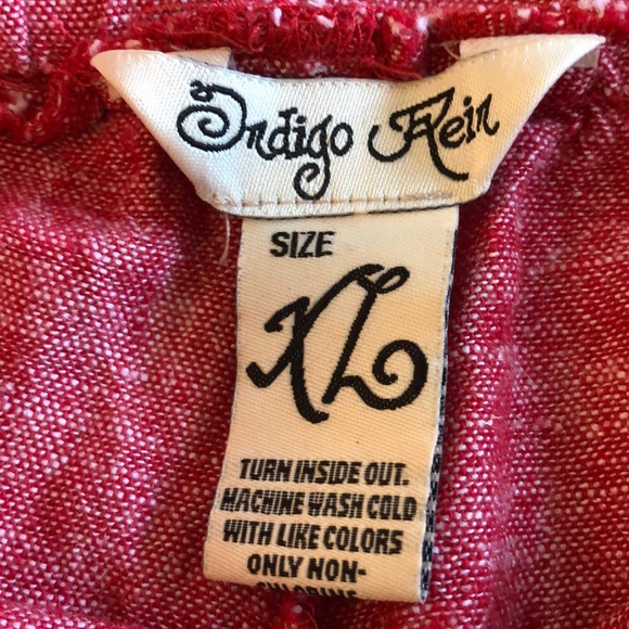 Indigo Rein Paper Bag Linen-like Shorts XL - Picture 2 of 3